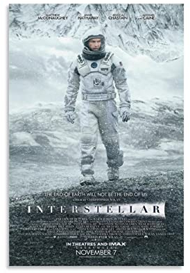 SECOLI Klassisches Filmposter Interstellar, modisches Poster, dekorative Malerei, Leinwand, Wandkunst, Wohnzimmer, Poster, Schlafzimmer, Gemälde, 20 x 30 cm