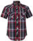 COEVALS CLUB Mens Shirts Short Sleeve Casual Push Button Plaid Suit Regular Fit Western Cowboy Pearl Snap Two Pockets Work Derss Button Up Shirts (Red Black #6 L)