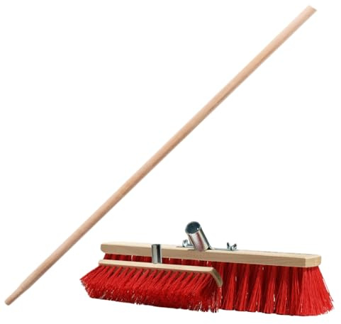 Straßenbesen Saalbesen Besen, Industriebesen Kehrbesen, Holzbesen Kehrbesen Werkstattbesen, Industriebesen, Terassenbesen Haarbesen, wählbare Breiten, mit oder ohne Stiel (30cm mit 150cm Stiel)