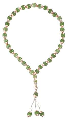 NUOBESTY Arabischer Rosenkranz Religi? Schmuck Kette Tasbih Islam 33 Gebetsperlen Armb?nder Gebet Perlen Muslim Misbaha Arabisch Muslimischer Rosenkranz Subha 33 Requisiten Eisen Glänzend