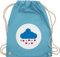 Shirtracer Turnbeutel Rucksack - Karneval & Fasching - Taschen - Glücksbär Wolke I Glücksbärchi Wolken Himmel I Fastnacht I Fasnacht I Fasnet - Unisize - Hellblau - karnevalsbeutel faschings