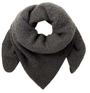 TOM TAILOR Damen Dreieck Schal aus Bouclé, 15417 - Evident Anthracite, ONESIZE