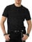 Mauro Kane Glitzer T-Shirt Herren Pailletten Kurzarm Tops Metallic Glänzend Shirt Party Oberteile Schwarz L