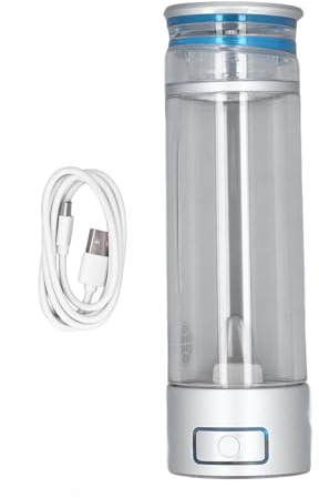 Qcwwy Botella de Agua Rica en Hidrógeno, 5V 2000-6000ppb 350ml Botella Portátil para Hacer Agua Ionizada Jarra de Agua Rica en Hidrógeno Generador de Agua de Hidrógeno para