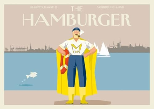 cityproducts - 7382 - Happy City, Postkarte, The Hamburger, Moin, A6