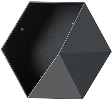 Wall Planters for Indoor Plants, Hexagon Wall Planter Shelf, Wall Mounted Plant Box, Vertical Wall Hanging Planters, Plastic Hanging Plant Pot, Wall Decoration for Indoors, Balcony and Garden(Grey)