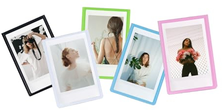 Kleiner magnetischer Bilderrahmen, personalisierbar, Mini-Magnet-Bilderrahmen, Kühlschrank für Fujifilm Instax Mini 12, 11, 99, 90, 40, 9, 8, 7, EVO, 7,6 cm Filme, für 5,4 x 8,6 cm große Bilder, 5