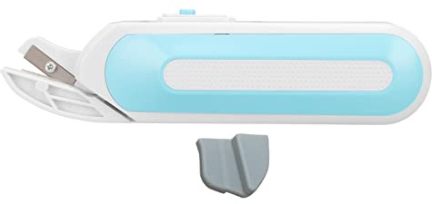 Elektrische Schere, Kabelloser Bastelschneider mit Ergonomischem Griff, Metallklinge, für Leder, Pappe, Filz, Stoff und Mehr, AA-Batterien oder Stromkabel