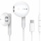 Pixel 9 Pro XL/9/9 Pro/9a/8a/7a/6a/5a/8/7/6/8 7 6 Pro USB C Earphones Type c In-Ear Headphones Wired Earphones Microphone Volume Control HiFi Stereo Earbuds MP3 Players Noise Isolating Deep Bass