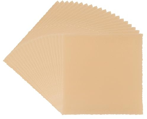 Ideen mit Herz Transparentpapier Aufleger | mit Büttenrand | 14 cm x 14 cm | 100 g/m² | 20 Blatt (gold)