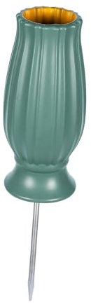 predolo Florero Funerario de Plástico para Uso en Exteriores, Verde, Individual