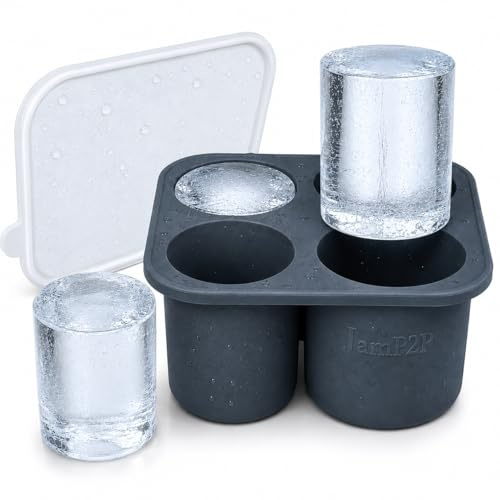 Large reusable Silicone Ice Cube Tray, for Yeti, Tumblers, Whiskey Ice cubes mold, cocktails, bourbon, soup cubes, popsicles molds, for owala water bottle, geode mug