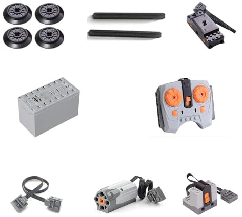 Technik Power Functions Motor Set Kompatibel mit Lego Technic 2.4GHz Fernsteuerung mit 7.4V Akku Box 9V Servo L und M Motoren für Fahrzeuge und Roboter