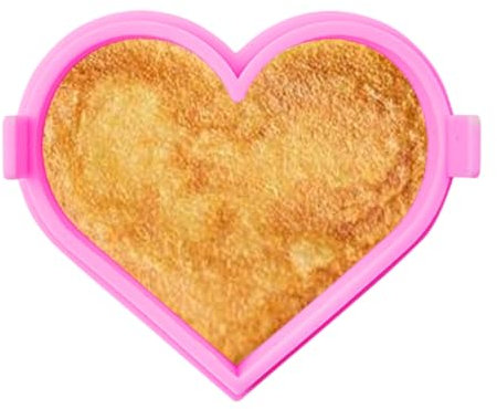 Stampo per pancake, a di cuore, in silicone, riutilizzabile, per arrosti, muffin inglesi