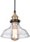 TOKTOP Verre Suspension Luminaire, Lustre Salon Vintage Abat-Jour en Transparent Intérieure Suspendues, E27 Plafonnier pour Chambre Cuisine Salle à Manger
