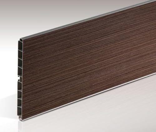 inferramenta | Set Zoccolo Cucina 2 Metri in PVC 2 Angoli + 1 Giunzione | Altezza 100/120/150 mm | 6 Colori Disponibili (Noce Scuro, H100)