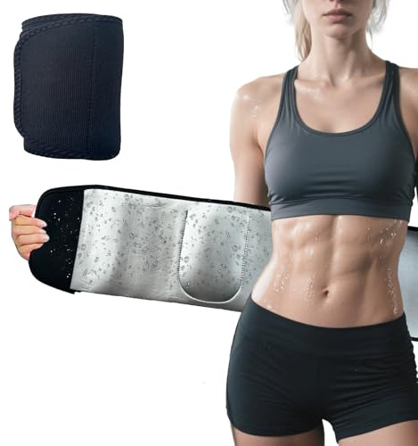 Zoyrin Waist Trainer 130CM for Women Men Weight Loss Long Sweat Belt with Phone Pocket，Adjustable Waist Trainer Sauna Effect Fat Burner Exercise Belt,Sport Girdle for Fitness