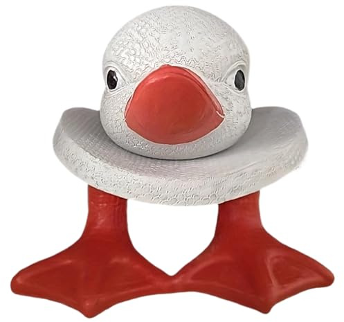 Huxibai Adorable Toilet Paper Holder, Decorative Paper Roll Holder with Duck | Shelf for Bathroom and Toilet Bottom Accessory