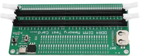 Cocoarm PC Desktop Scheda di Test DDR4 Tester Memoria DDR4 Strumento Diagnostico RAM DDR4 con Indicatori LED Ingresso Alimentazione USB C per Riparazione Scheda Madre Computer