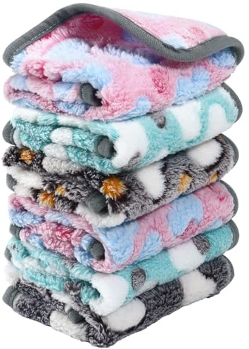 6 Stück Meerschweinchen-Decken Wiederverwendbare Fleece-Einlage für Kleintiere Saugfähige Meerschweinchen-Einlagen Waschbare Haustier-Urinunterlage Weiche Schlafmatte für Hamster, Frettchen, Igel und