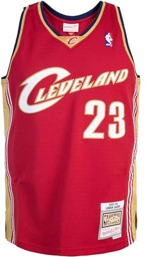 Mitchell & Ness Swingman Lebron James Cleveland Cavaliers 2003 Trikot Jersey (DE/NL/SE/PL, Alphanumerisch, XXL, Regular, Regular, red)