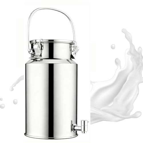 Lechera Acero Inoxidable 3/5/10/15 Litros,lechera Acero Inoxidable Con Tapa Con Tapa Con Asa, Para Transportar o Almacenar Leche,capacity3-3L