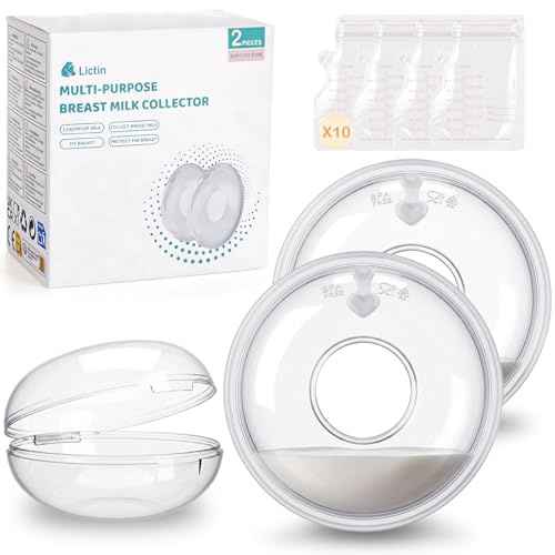 Lictin Recueil Lait Maternel, 2PCS 60ML Collecteur Lait Maternel