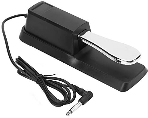 Yctze Pedal-E-Piano, MIDI-Keyboard und Synthesizer | Hohe Kompatibilität, Metalldesign, Rutschfestes Fußpedal mit Polaritätsumkehr, Optimal für Musikinstrumente