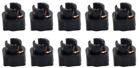 Akozon Paquet de 10 Douilles Torsadées T5 LED, Support de Lampe de Groupe de Tableau de Bord PC47, Douille d'ampoule de Remplacement pour les écrans Automobiles