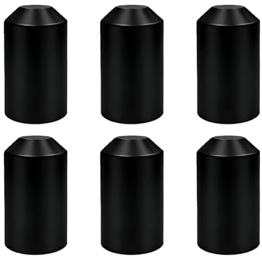 Tappo termorestringente 35 mm con adesivo, nero termorestringente per estremità dei cavi, copertura isolante impermeabile, per uso domestico e industriale, set da 6 pezzi per uso esterno