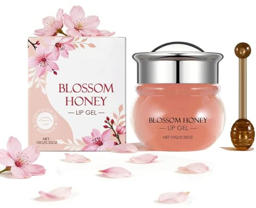 Honey Balm Lippenbalsam, Honey Sakura Balm Lip Balm für Tag & Nacht Lippenpflege, Intensiv Pflegender für Trockene Lippen, Langanhaltender und Feuchtigkeit, Reduzieren Sie Lippenlinien (1PC)