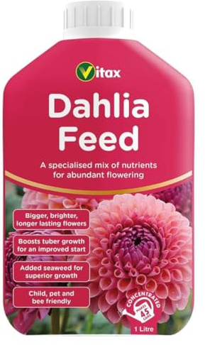 Dahlia Feed Fertilizer 1L – Balanced Plant Food for Strong Growth & Vibrant Dahlia Blooms | Easy-Use Liquid for Flowering Plants