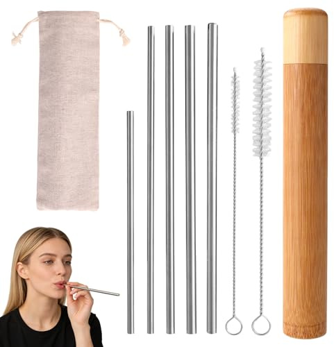 Fukaisu 9pcs Sound Straws Vocal Training and Auxiliary Tools, Including Brush Canister & Bag Durable Sound Straw Vocal Trainer for Singing Warm-Up & Breath Control