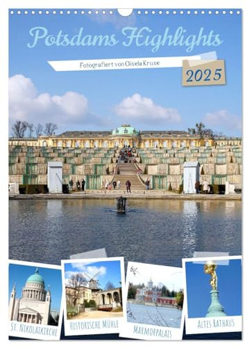 Potsdams Highlights (Wandkalender 2025 DIN A3 hoch), CALVENDO Monatskalender
