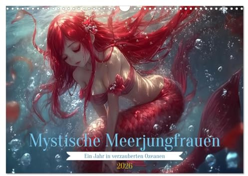 Mystische Meerjungfrauen: Ein Jahr in verzauberten Ozeanen (Wandkalender 2026 DIN A3 quer), CALVENDO Monatskalender: Tauche ein in eine magische ... durch das Jahr begleiten. (CALVENDO Kunst)
