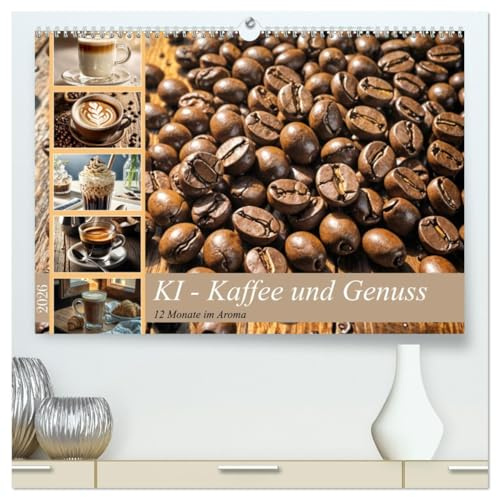 KI - Kaffee und Genuss 12 Monate im Aroma (hochwertiger Premium Wandkalender 2026 DIN A2 quer), Kunstdruck in Hochglanz: Inspirierende Einblicke in ... der Kaffeezubereitung (CALVENDO Lifestyle)