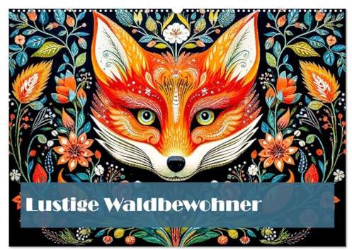 Lustige Waldtiere (Wandkalender 2026 DIN A2 quer), CALVENDO Monatskalender: Wunderschöne Illustrationen, die zum Träumen einladen. (CALVENDO Natur)