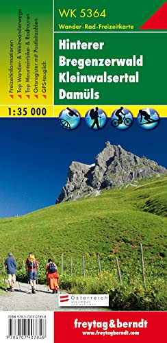 WK 5364 Hinterer Bregenzerwald - Kleinwalsertal - Damüls, Wanderkarte 1:35.000: GPS-tauglich. Freizeitführer. Ortsregister (freytag & berndt Wander-Rad-Freizeitkarten)