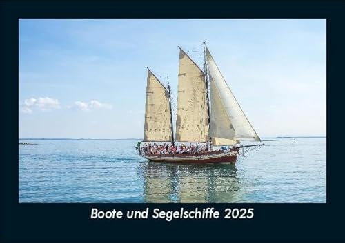 Boote und Segelschiffe 2025 Fotokalender DIN A5: Monatskalender mit Bild-Motiven von Autos, Eisenbahn, Flugzeug und Schiffen