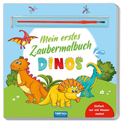 TRÖTSCH - Malbuch mit Pinsel Mein erstes Zaubermalbuch Dinos: Malbuch Ausmalbuch (Ab 2 Jahren) (Dinosaurierwelt: Alles rund um die Dinos)