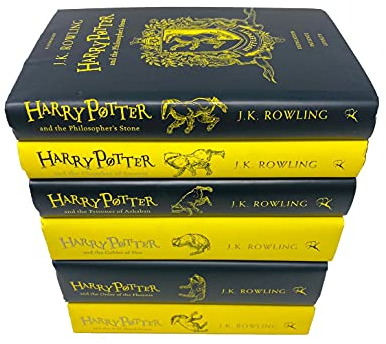 Harry Potter House Hufflepuff Edition Series 6 Books Collection Set By J.K. Rowling (Philosopher's Stone, Chamber of Secrets,Prisoner of Azkaban,Goblet of Fire,Order of the Phoenix,Half-Blood Prince)
