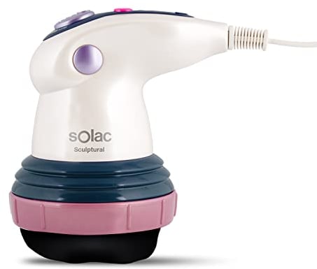Solac Sculptural ME7711 - Professionelles Anti-Cellulite, Für mehr Straffheit, 6 austauschbare Aufsätze, Farbe Perlweiss