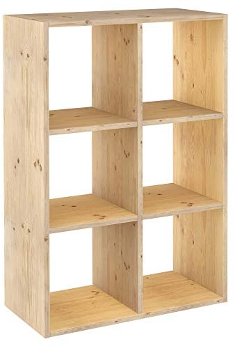 Astigarraga DMC3X2 Holzregal mit 6 Böden, Bunt, 175x76.7x43 cm