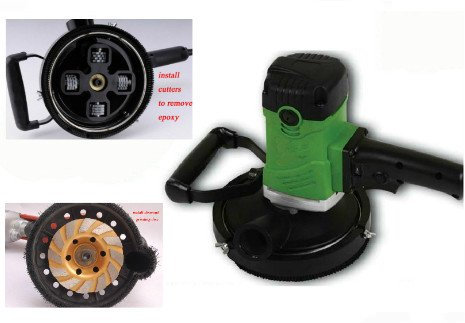 GOWE 6'' Dustproof Electric Hand held Grinder Scarifier | 150mm Professional Tools for Removing epoxy and Grinding Concrete | 4kg