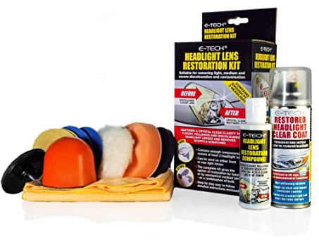 E-TECH Headlight Lens Restoration Kit