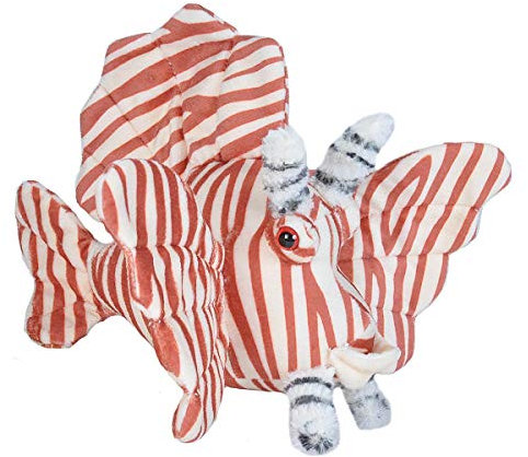 Wild Republic 21538 Tier Plüsch Kaiserfisch, Sea Critters, Kuscheltier, Plüschtier, 20 cm, rot-weiß, 8