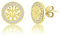 DTP Silver - Plata de Ley 925 Plateada en Oro Amarillo 18 K y Circonia Cúbica - Pendientes de mujer en forma de árbol de la vida