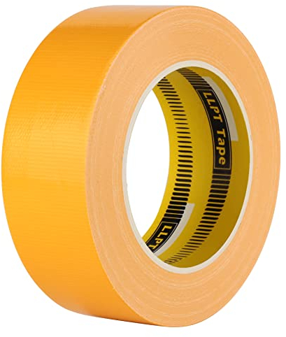 LLPT Klebeband Panzertape Gewebeband Panzerband Premium-Qualität 40MM*30M*0.28MM Leicht reißbar Rückstandsfrei Starker Kleber Farbe Gelb (DT407)