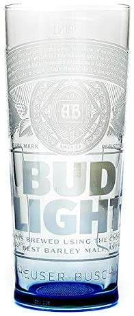 AB INBEV Official Nucleated Budweiser Bud Light Half Pint Glass