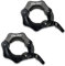 Protone 2 or 1 Olympic Barbell Clips - Locking clamp Collars with Quick Release Clips 5cm or 2.5cm for Weight Lifting (1 Black)